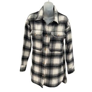 Banana Republic XS Plaid Flannel Shirt Jacket Shacket Womenswear